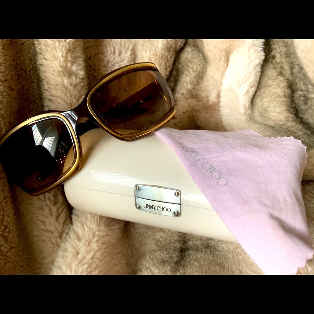 Jimmy Choo sunglasses, brown & gold